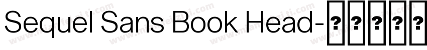 Sequel Sans Book Head字体转换